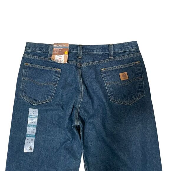 Carhartt Relaxed Fit Jeans Straight Leg Denim Pants B460 DVB Men's Sz 40x32 NWT - Picture 6 of 7